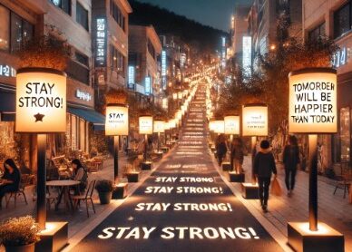 그림자 가로등 Warm Encouragement Through Light: Korea’s Shadow Streetlights